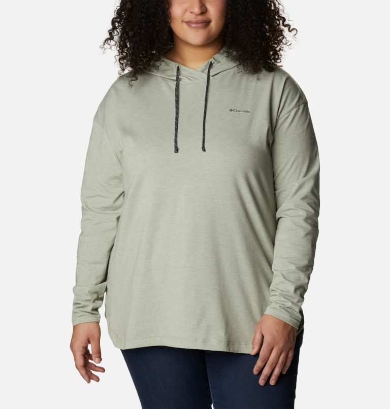 Columbia Sun Trek Pullover Hettegensere Dame Olivengrønne | Plus Size 58290P